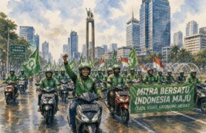 Frekuensinews-Ilustrasi-Pengemudi-Ojol-Melakukan-Pawai-Di-Jalan-Sudirman-2949089068